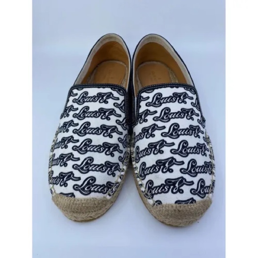 Louis Vuitton textile espadrilles 8.5 men’s USED - Picture 4 of 4
